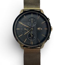Lacoste Women’s Watch Gold Stainless Steel Mesh Band 24mm