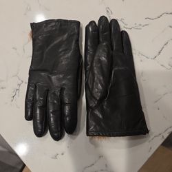 LEATHER GLOVES WITH DEERSKIN INSIDE SEE DESCRIPTION 