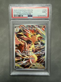 Ethan's Typhlosion IR from Pokemon Destined Rivals TCG in PSA 9