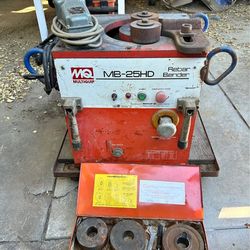 Multiquip #8 rebar bender 1 inch rebar bender