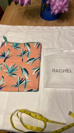 Rachel Pally reversible, zip, coral tropical, print clutch Purse