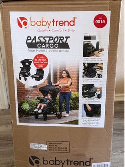 Baby Trend Passport Cargo Travel System (with EZ-Lift™ Plus Infant Car Seat), Black Bamboo