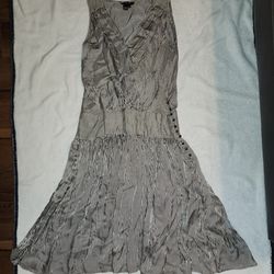 Womens Very Gently Worn Sz M Zara Basic Black & White Striped Sleeveless Dress, VERY Hard To Find