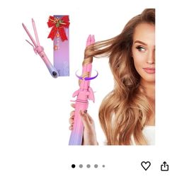 Brand new Rotating 2 in 1 Curler & Straightener - Pink
