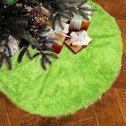 Green grinch style Christmas tree skirt