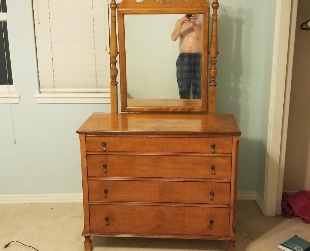 Antique Dresser With Mirror