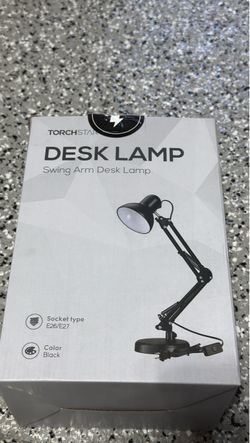 TorchStar Black Swing Arm Desk Lamp