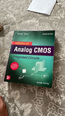 Design of Analog cmos integrated circuits by Behzad Razavi