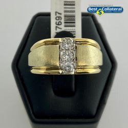 Men’s Diamond Ring In 14k Gold