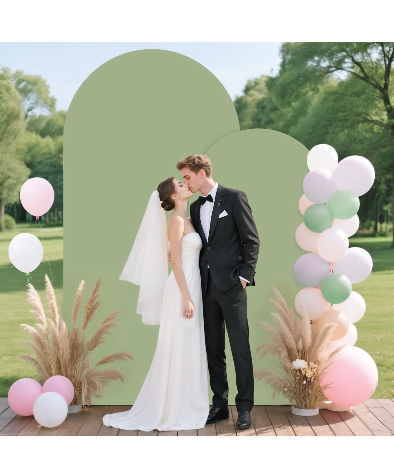 2 Arch Background With Cover Color Sage Green $40