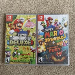 Brand NEW Sealed Nintendo Switch Games Mario Bros U Deluxe/3D World Bowser Fury