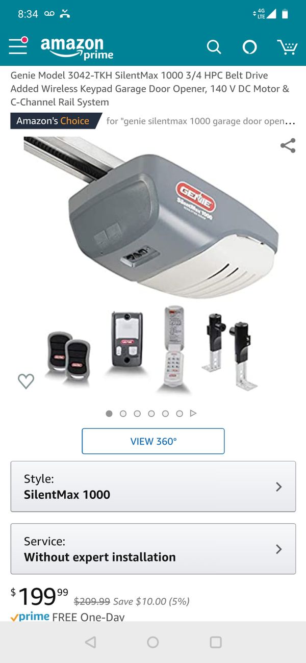 Genie silentmax 1000 garage door opener for Sale in Bethlehem, PA OfferUp