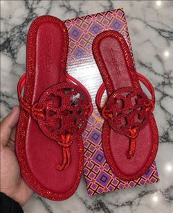 Tory Burch Miller Crystal Embellished Sandals
