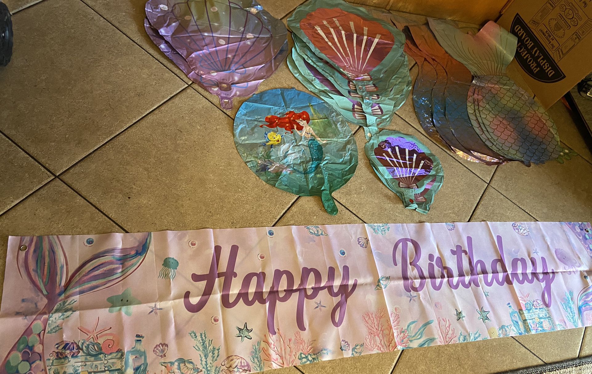 Mermaid Balloons And Banner 