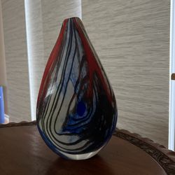 Swirl Hand Blown Glass Contemporary Large Heavy