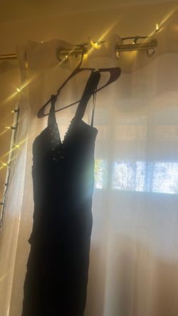 Large Black Dress With Rhinestones