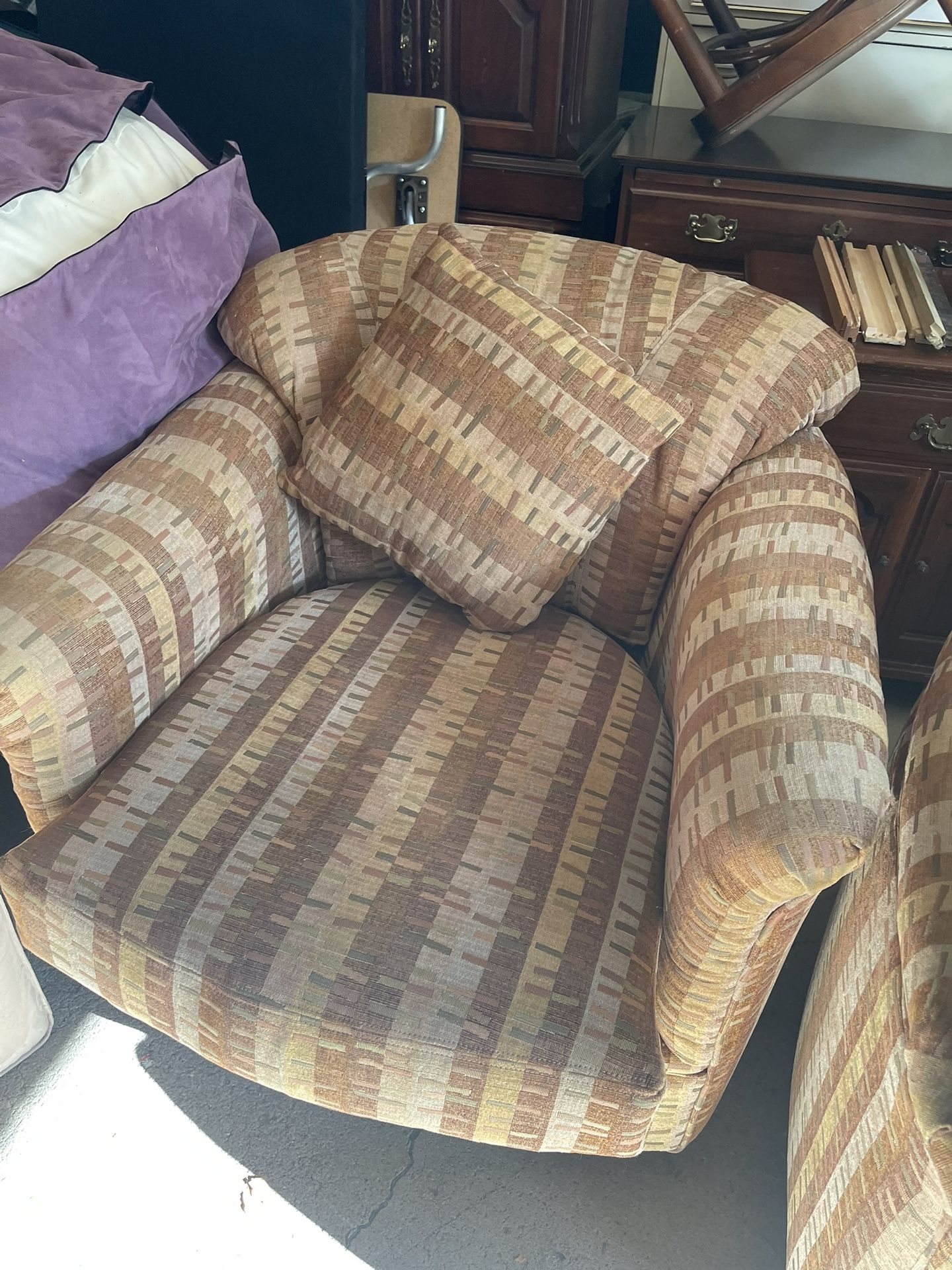 Pair Of Matching barrel Size rocker chairs