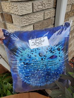 Pier 1 Puffer Fish pillow, new