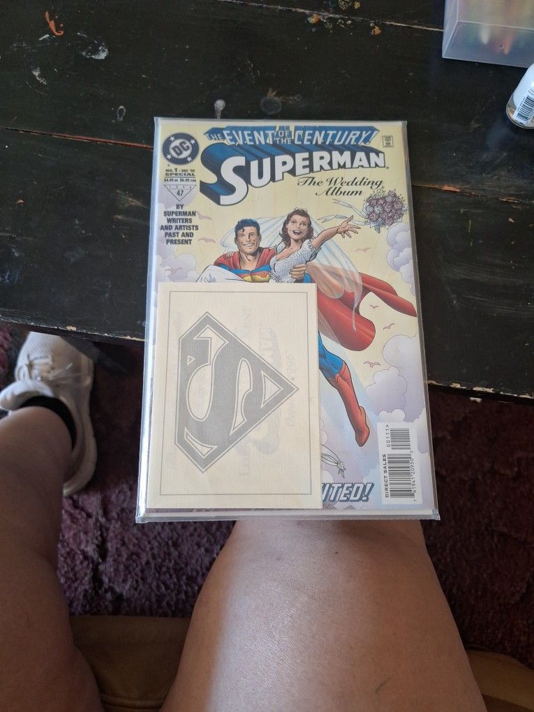 Th Event of the century Superman's wedding, the wedding album.