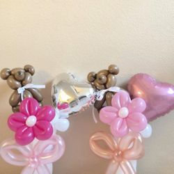Bear Flower Balloon bouquet