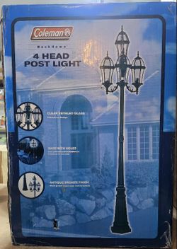 NIB Coleman Outdoor 4 Head Post Lamp