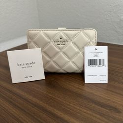 Kate Spade New York Natalia Quilted Leather Medium Compact Bifold Wallet Bare