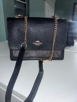 Coach Black & Gold Chain Crossbody Bag