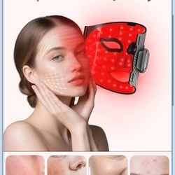 🔥Brand new🔥 LED Red Light Facial Care Mask | Wireless & Rechargeable | 4 Light Modes | Home Beauty & Relaxation Tool