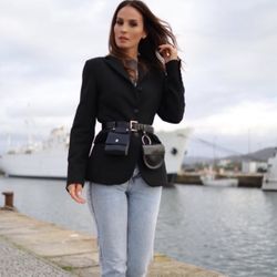 Zara  Coin Pockets leather belt