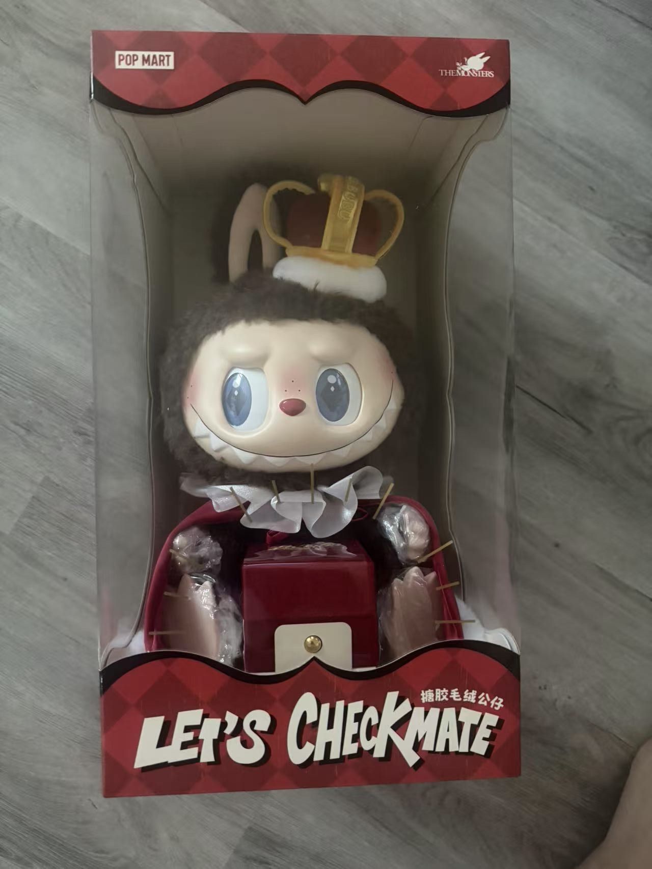 AUTHENTIC Pop Mart The Monsters Labubu Let's Checkmate King Vinyl Plush Doll