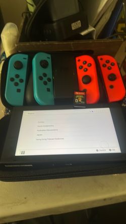 Nintendo Switch neon blue Oled