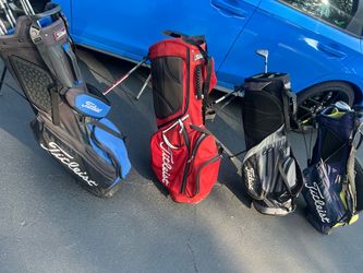 Titleist, Stand /, Carry Bags, double strap,lightweight, $89,  only available Saturday, August 29 location, 11521 Olive Blvd. 63141, 9 AM till 10:30 A