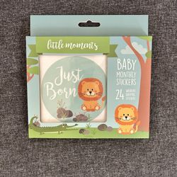 Little Moments Baby milestone stickers - wildlife animals
