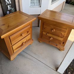 Stained Wood Night Stands 