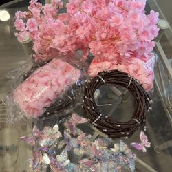 LED Cherry Blossom Wall Decor Set+Butterflies