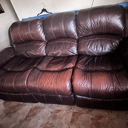 Leather Reclining Sofa – 3 Seater