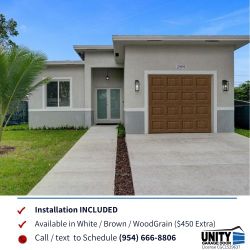 New Garage Door 1 Car Hurricane Rated 8X7 or 9X7  (Installation INCLUDED)