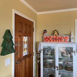 Antique Beveled Glass Display