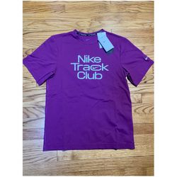 Nike Track Club UV Dri-Fit Running Short Sleeve Purple Men’s sz S New! 