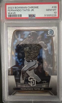 2023 BOWMAN CHROME #28 FERNANDO TATIS JR. WAVE REFRACTOR