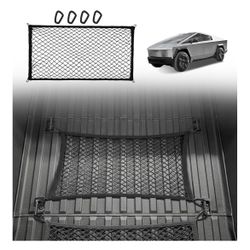 Cargo Mesh Net for Pickup Truck Bed Compatible with Tesla Cybertruck 2025 2024 Accessories Mesh Extra Strong Hook Stretchable Trunk Organizer Cargo Ne