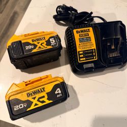 Dewalt batteries and charger
