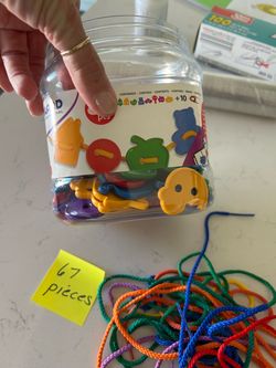 Miniland threading shapes activity