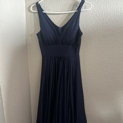Navy Blue Long Gown/Dress