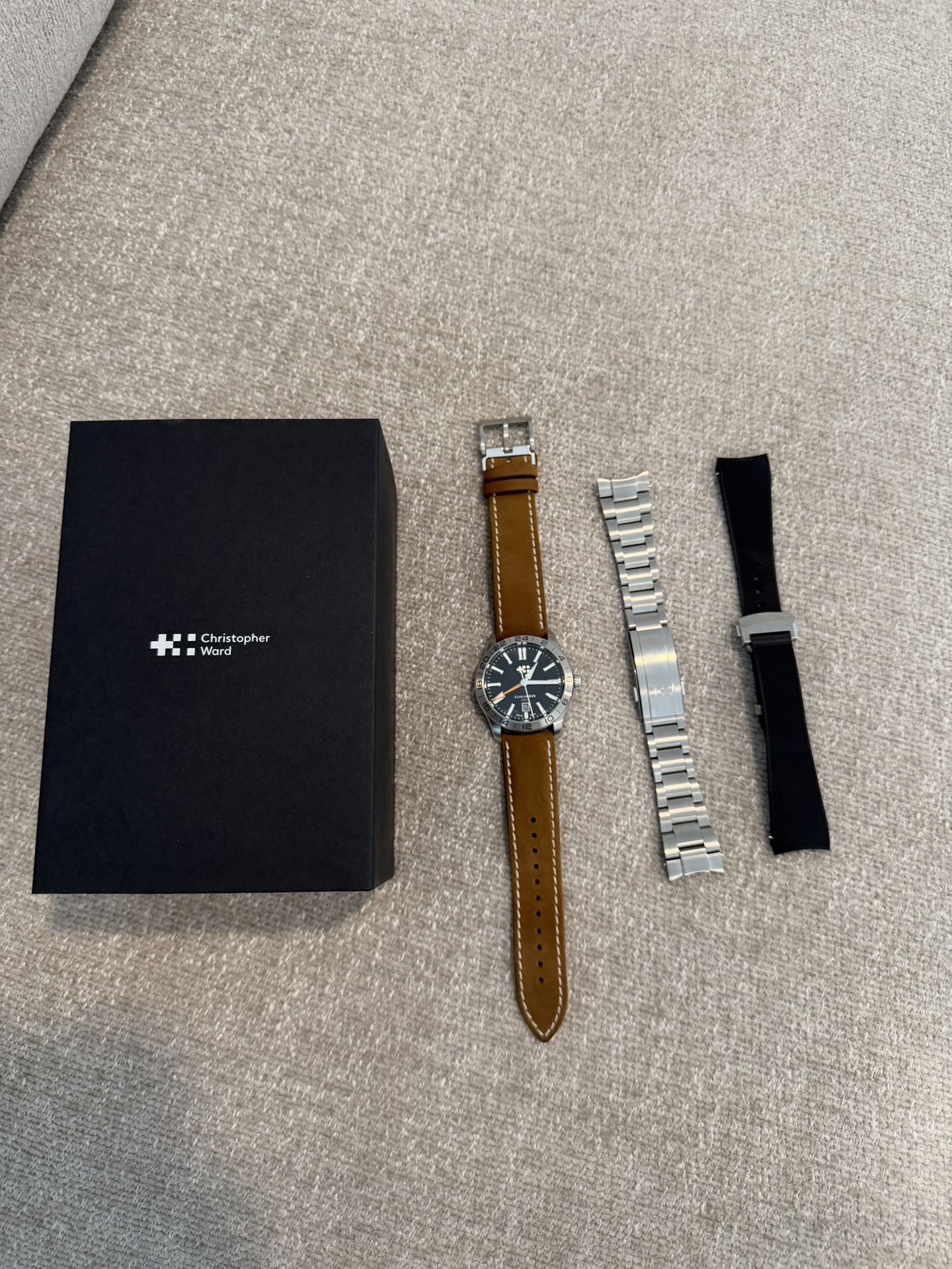 Christopher Ward C63 GMT 2026 New Model 42mm Watch w/ Extras