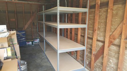 4 Tier Shelving 72 in W x 36 in D Rivet Storage Rack Similar to Uline Delivery Available