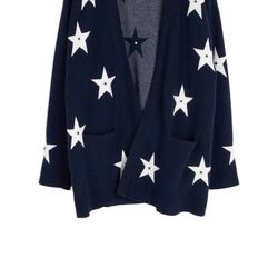 SANDRO Star Motif Blue Navy Cardigan, size 1