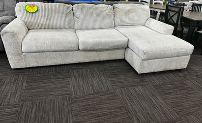 Light Gray Corduroy Sectional Sofa