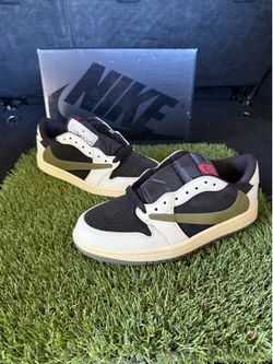 Travis scott olive nike air jordan shoes
