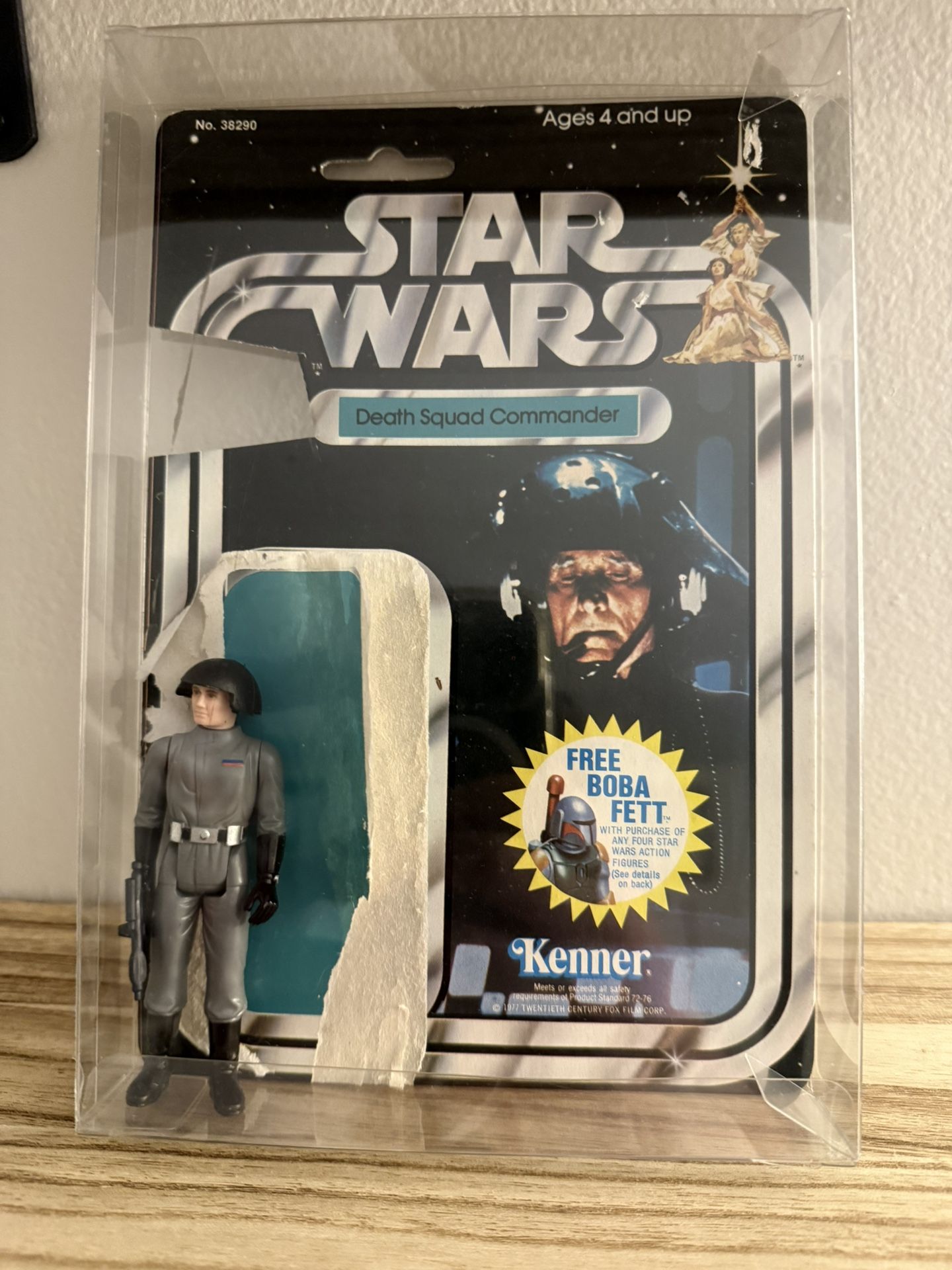 Vintage Star Wars Death Squad Commander W/Backing Card